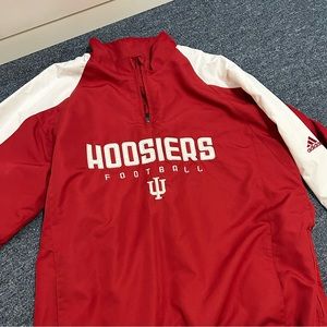 Adidas Hoosiers Like New Red and White WindBreaker Track Jacker Size Medium